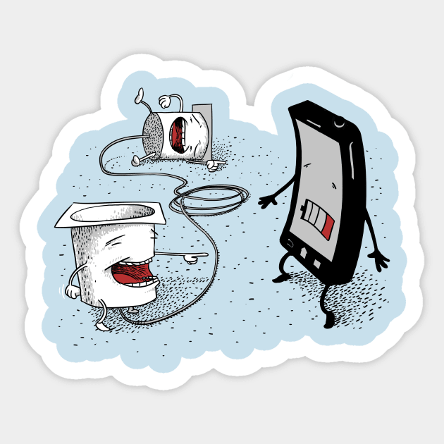 Ancient phones vs news phones. Sticker by Moi Escudero